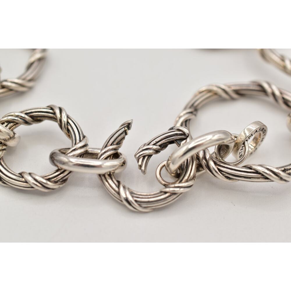 Peter Thomas Roth Sterling Signature 20" Necklace 135.0g Ribbon Reed Design - Picture 11 of 12